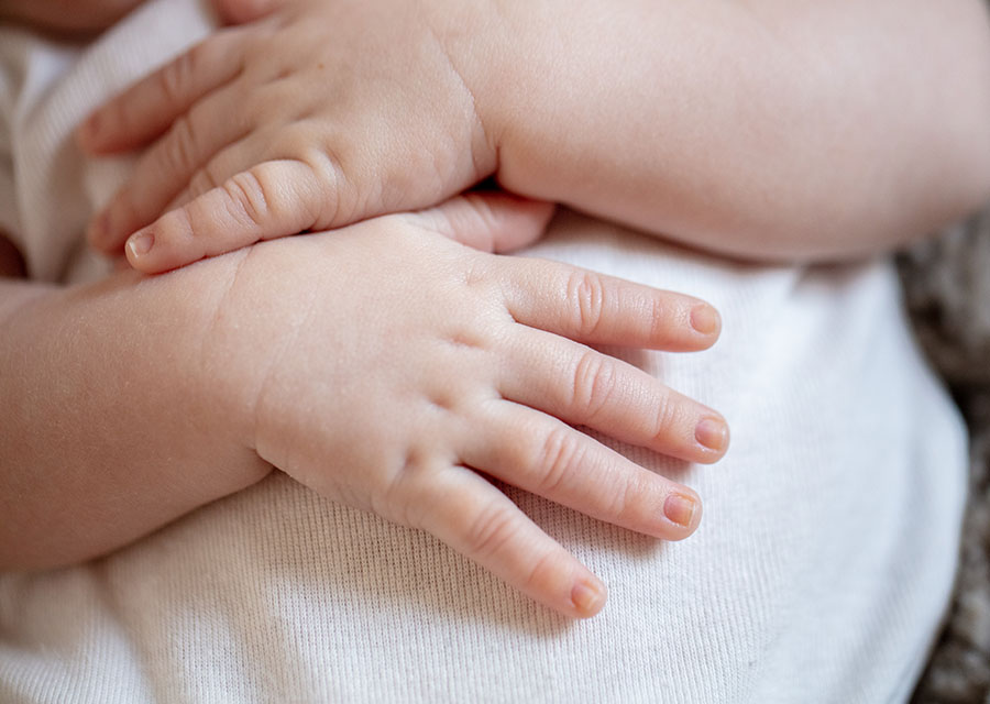 Newborn baby's hands
