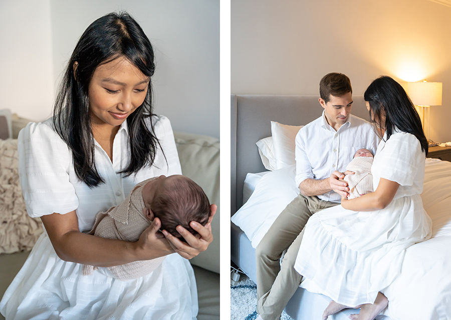 Parents with their newborn baby