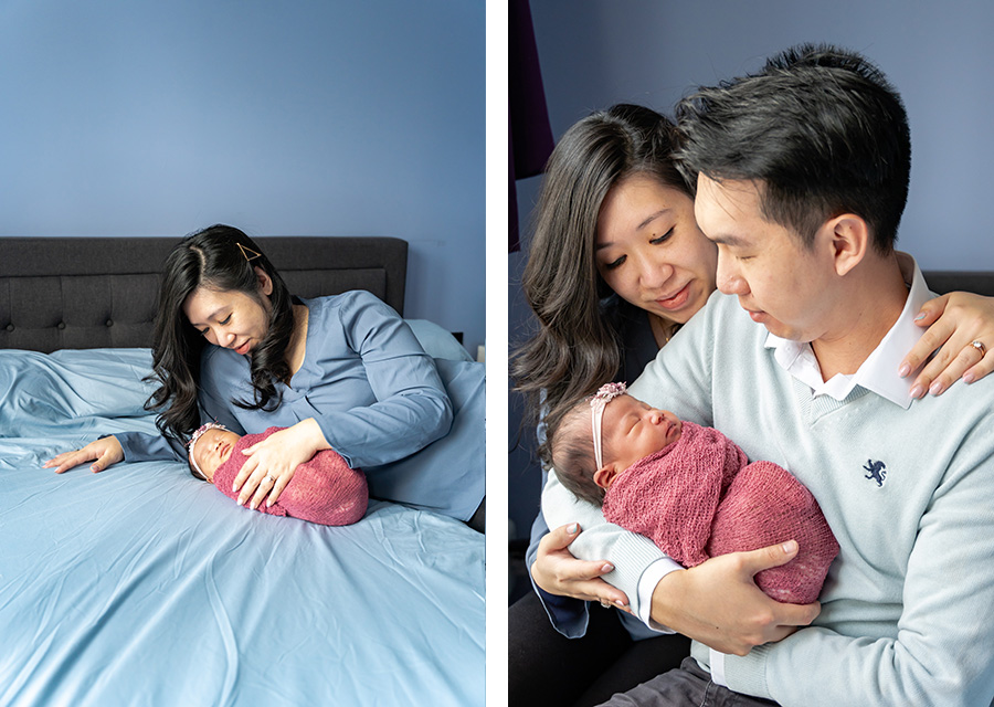 Parents and their newborn baby
