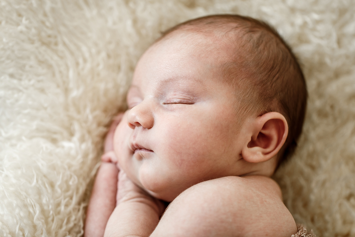 Portrait of a sleeping newborn baby