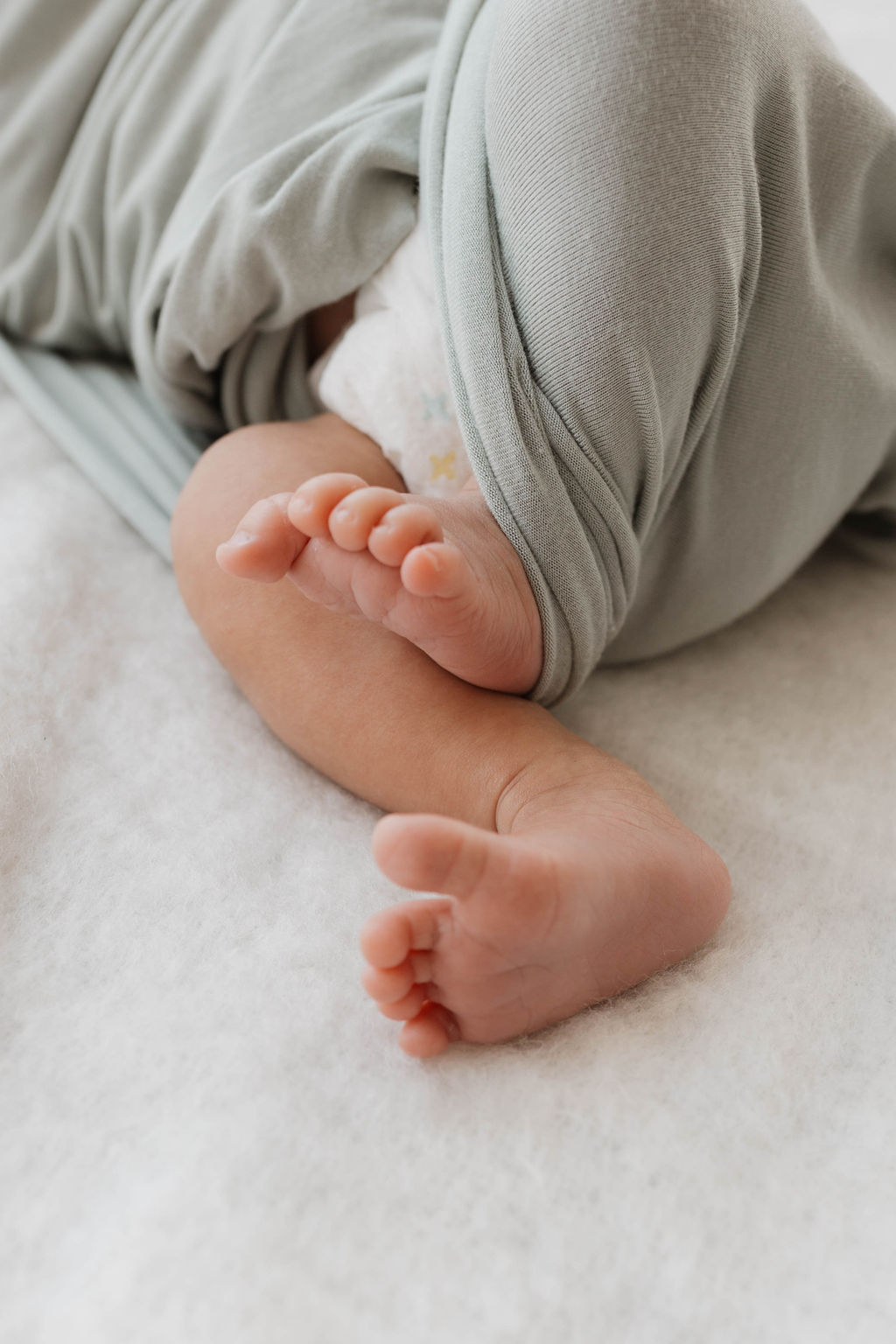 close up of a baby's feet